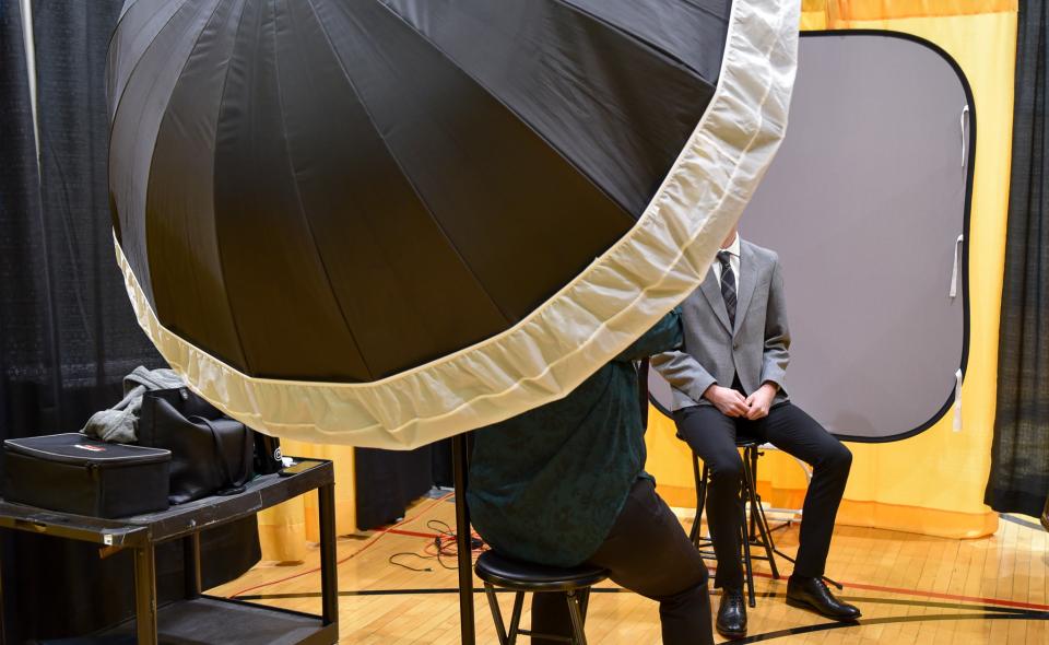 Image: Student getting headshot taken