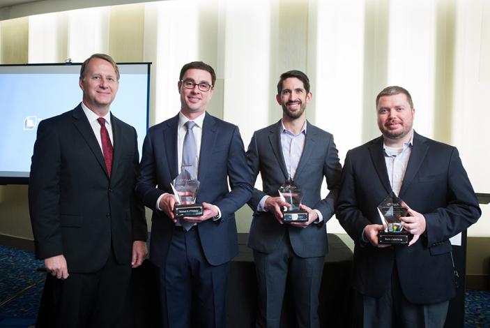 Image: Michael O'Doherty with other TIAA award winners.