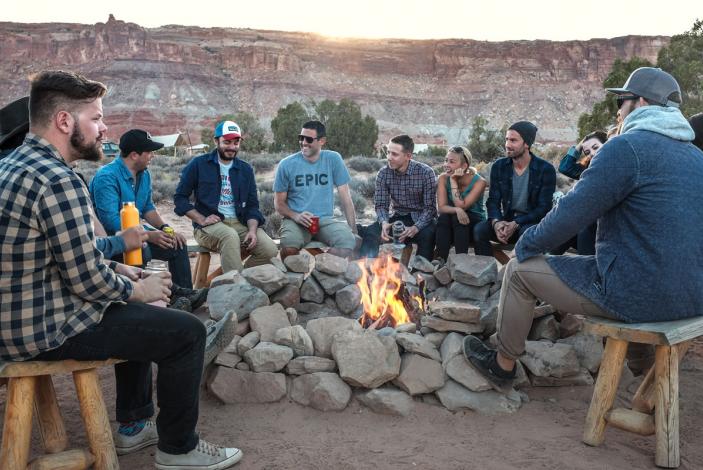 Friends Camping